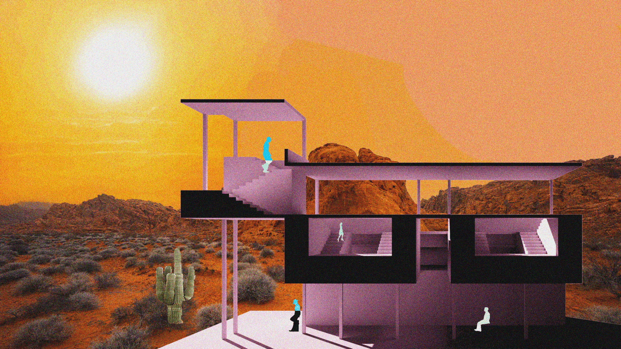 Photoshopped Image of Architectural Model